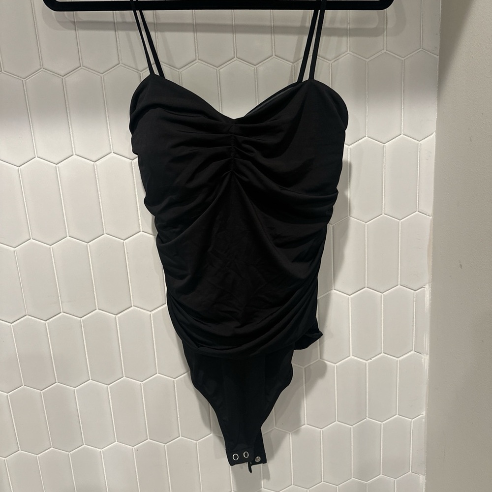 Express Black Ruched Chemise